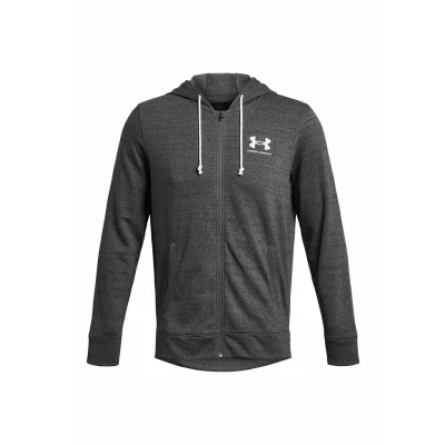 Image of Under Armour UA Rival Terry LC FZ Castlerock Light Heather / Onyx White XL