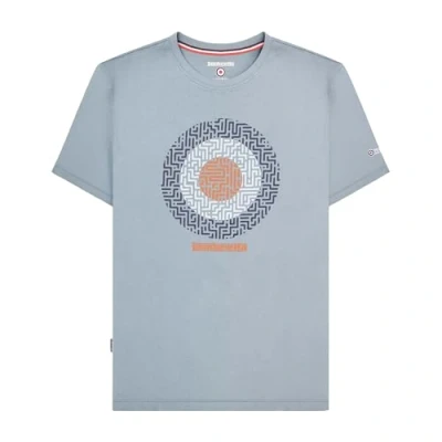 Image of Lambretta Mens Target Logo Retro T Shirts (UK, Alpha, M, Regular, Dusky Blue)