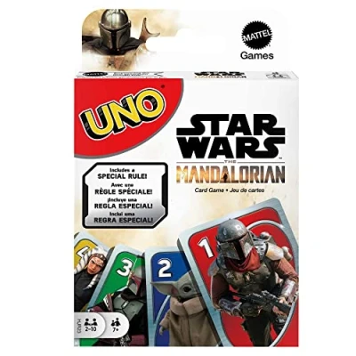 Image of Star Wars The Mandalorian UNO Playing Card Party Game for up to 10 Players