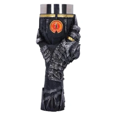 Image of Nemesis Now Officially Licensed Lord of The Rings Sauron Goblet, Grey, 22.5cm, 400 milliliters