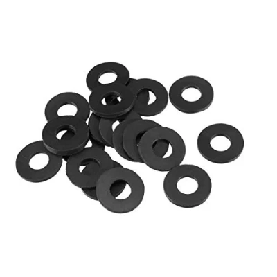 Image of Sourcingmap Rubber Flat Washers 18mm OD 8mm ID 1.5mm Thickness for Faucet Pipe Water Hose, Pack of 20