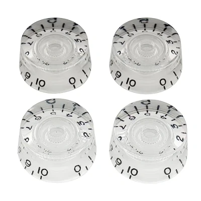 Image of Musiclily Pro Imperial Inch Size Guitar Speed Control Knobs Compatible with USA Made Les Paul Style, Transparent (Set of 4)