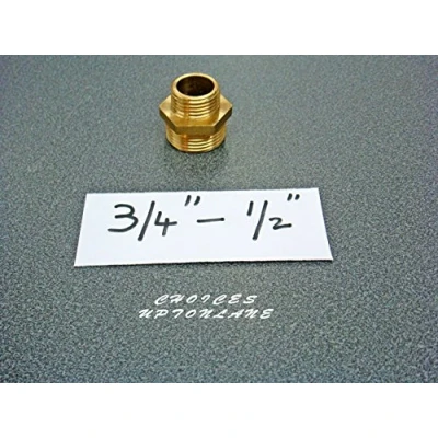 Image of AK BRASS REDUCING HEXAGONAL NIPPLE MALE TO BSP VARIOUS SIZES (REDUCING SIZE: 3/4&quot; X 1/2&quot;)