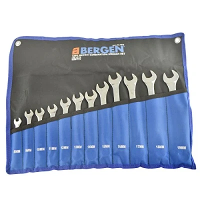 Image of AB Tools US Pro Metric MM Combination Combo Spanner Wrench Set 12pcs 8mm 19mm Bergen