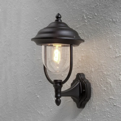 Image of Parma Outdoor Classic Lantern Up Light Matt Black, IP43