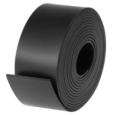 Image of QWORK® Solid Neoprene Rubber Sheet Strip 50mm x 3mm 3 meter Flexible Roll for Sealing, Cushioning, Vibration Protection, Gaskets &amp; DIY Projects