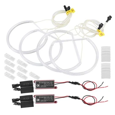 Image of LED Halo Ring Angel Eyes, Car Devil Eyes Light Rings, CCFL Headlight, Rings High Brightness Fit for E46, White