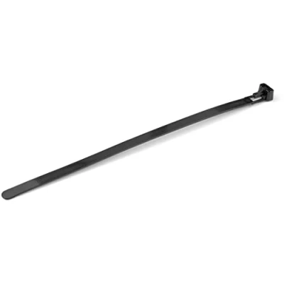 Image of StarTech.com 8&quot;(20cm) Reusable Cable Ties 1/4&quot;(7mm) wide, 1 7/8&quot;(50mm) Bundle Dia. 50lb(22kg) Tensile Strength, Releasable Nylon Ties, Indoor/Outdoor, 94V 2/UL Listed, 100 Pack Black