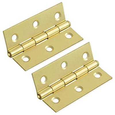 Image of Pair of 3&quot; Quality Polished Brass 75mm Door Butt Hinges for Internal Interior Frames