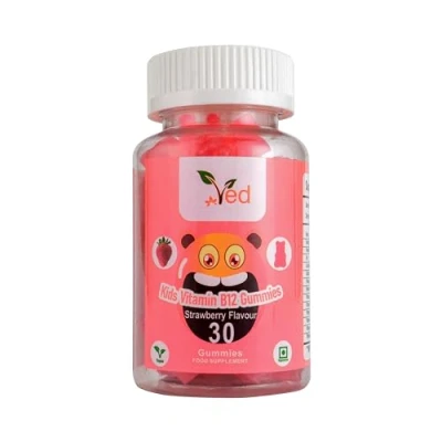 Image of Ved Kids Vitamin B12 Gummies for Supplement, Energy &amp; Immune System Vegan 15 Days Supply, 30 Chewable Vitamins Gummies.(15 Supply)