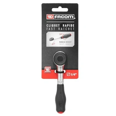 Image of Facom R.360 Fast Action Ratchet with Twist Handle, 1/4&quot; Drive