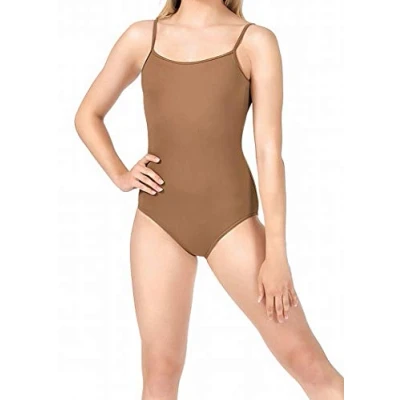 Image of Bloch Dance Women&#039;s Nejor Microlux Camisole Leotard, Almond, Small