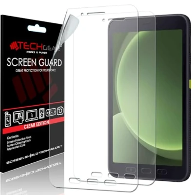 Image of TECHGEAR 2 Pack Galaxy Tab Active 5 8.0&quot; Screen Protectors (SM X300 / SM X306), Ultra CLEAR Protector Guard Cover Designed for Samsung 2024