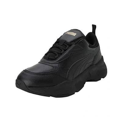 Image of PUMA Women&#039;s Cassia SL Sneaker, Black Team Gold, 6.5 UK