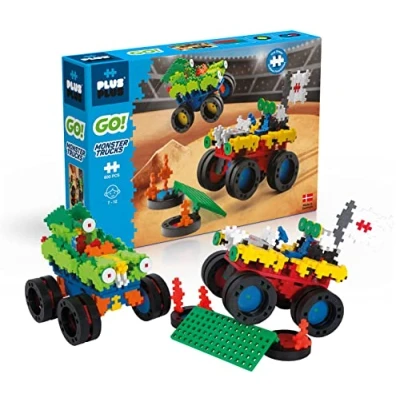 Image of Plus 9607014 Creative Building Blocks Monster Trucks Construction Toy PlusPlus Go 600 Pieces PP7014 Basic
