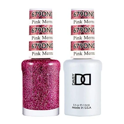 Image of DND Duo Gel &amp; Nail Polish Set Pink Mermaid 679 2x15ml