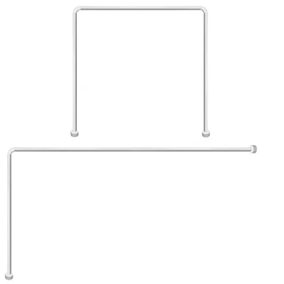 Image of Maurer 4042202 Aluminium Bar for Shower Curtain, extendible, 80 170 cm, White