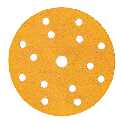 Image of Mirka Gold Universal sanding Paper Ø 150mm Discs Grip 15 hole, grit P150, 100 pcs / For plaster, filler, chipboard, wood, varnish