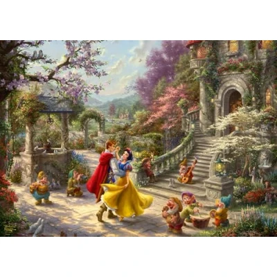 Image of Schmidt Thomas Kinkade: Disney Snow White Dancing with the Prince 1,000 Pieces Adult Jigsaw Puzzle Ages 12+