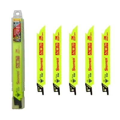 Image of Starrett Bi Metal King Cut Heavy Duty Reciprocating Saw Blade 150mm (6 inch) Pack of 5