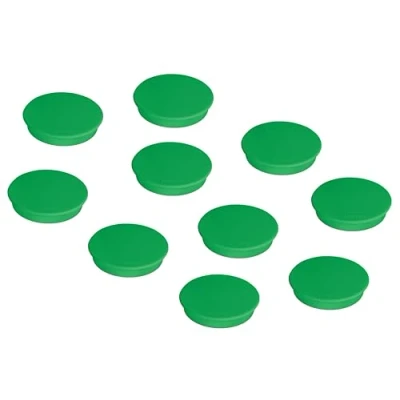 Image of Tacking Magnet Size 32 MM Adhesive Force: 800g Green 10 Pieces