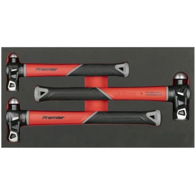 Image of Premier Ball Pein Hammer Set with Fibreglass Shafts 3 Piece