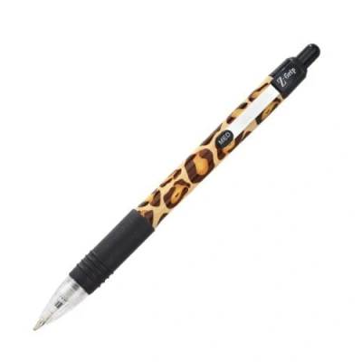 Image of Zebra Z Grip Funky Ballpoint Pen Pack of 12 Cheetah Print