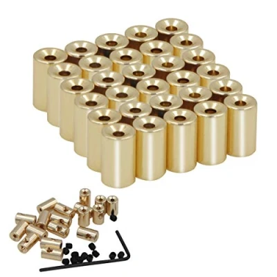 Image of EuTengHao 30 Pieces Pin Locks Backs Locking Keepers Clasp, Keepers(9mmx5.5mm,Gold)