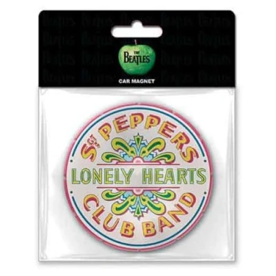 Image of Beatles Sgt Pepper Drum design large shaped rubber fridge magnet (ro)