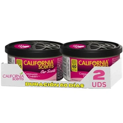 Image of California Scents CCS 307AMAZON Car Coronado Cherry Air Freshener (Pack of 2) Long Lasting Fruity Fragrance, Environmentally Friendly, Light Weight Organic Product, Pack 2 Canisters