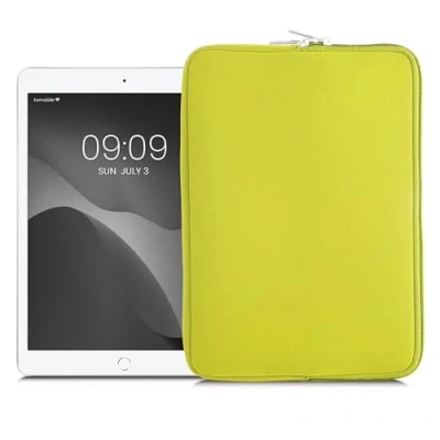 Image of kwmobile Neoprene Pouch Compatible with 9,7&quot; 11&quot; Tablet Universal Sleeve Case Cover Zipper for Yellow