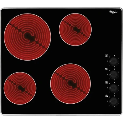 Image of Whirlpool AKM609IX Built in Electric Hob, 60cm wide, 4 cooking zones, Black