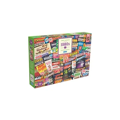 Image of 1980s Sweet Memories 1000 Piece Jigsaw Puzzle London Map Sustainable for Adults Premium 100% Recycled Board Great Gift Gibsons Games