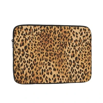 Image of Leopard Print Printed Laptop Sleeve For 13 Inch Laptop, Shockproof Oxford Fabric Protective Case Bag