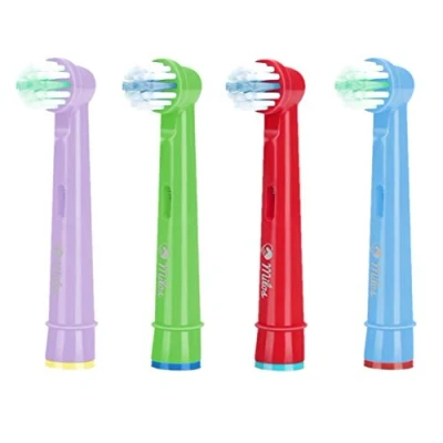 Image of Milos cabezales de cepillo dientes eléctrico para niños, 4 unidades repuesto Oral B