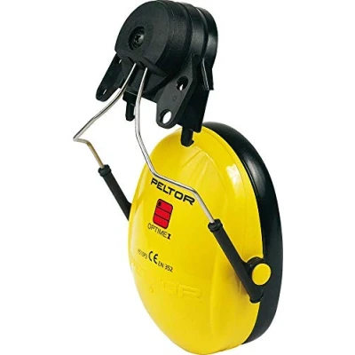 Image of 3M PELTOR Optime I Earmuffs, 26 dB, Yellow, Helmet Mounted, H510P3E 405 GU