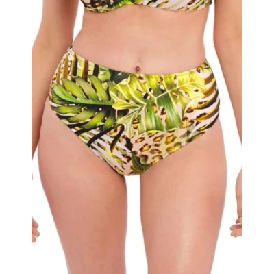 Image of Fantasie Women&#039;s Kabini Oasis High Waist Bikini Brief Bottoms, Multi, Medium