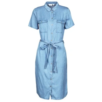 Image of Vila VIBISTA women&#039;s Dress in Blue