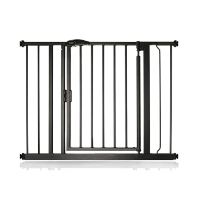 Image of Bettacare Auto Close Stair Gate, 96.6cm 103.6cm, Matt Black, Pressure Fit Safety Baby Barrier for Doors Hallways and Spaces, Easy Installation