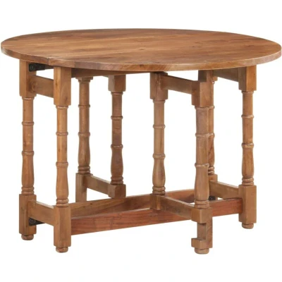 Image of vidaXL Dining Table Round 110x76 cm Solid Mango Wood