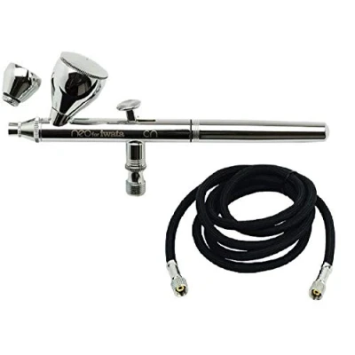 Image of Airbrush Iwata Neo HP CN with Braided air Hose Fengda 3m Fitting 1/8&quot;