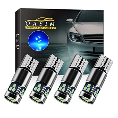 Image of Qasim 4pcs T10 501 LED Bulbs Blue W5W 194 168 Light Canbus No Error 2016 18SMD 450 Lumens for Car Side Lights Interior Dome Map Door Courtesy Number Plate