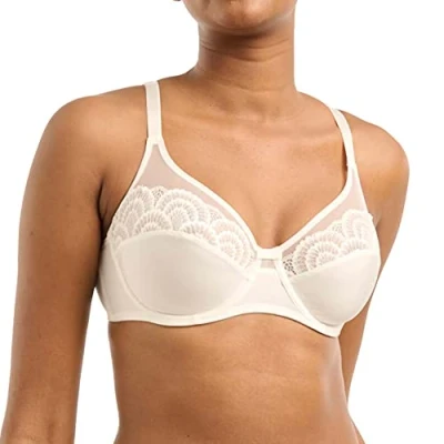 Image of Sans Complexe Women&#039;s So Feminine 70AAH22 Classic Underwired Bra, Ivoire, 100D