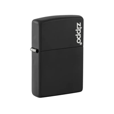 Image of Zippo 218ZL, Black Matte Logo Lighter