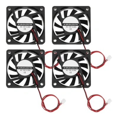 Image of ECSiNG 4Pcs DC 12V 6010 Brushless Cooling Fan Oil bearings 60x60x10mm for DIY PC Computer Case CPU Coolers Radiators 2 Pin