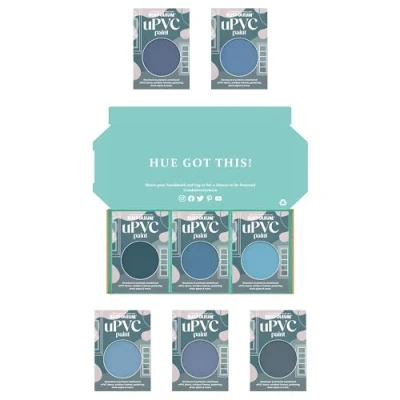 Image of Rust Oleum uPVC Paint in Satin Finish Deep Blue Tester Box