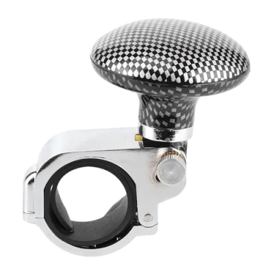 Image of Car steering wheel Knob, Universal Ball Spinner Driver Aid for Auto Vehicle (Carbon Fiber) knob