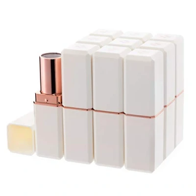 Image of Allwon 10Pcs White Empty Lipstick Tubes DIY Lip Balm Container (Square Tube)