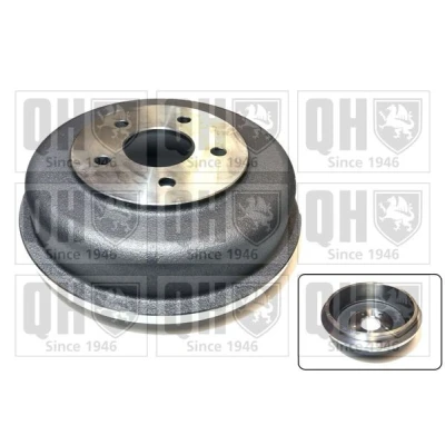 Image of 1334973, 1334975, 1361302, 1361304, 2T141126CA Brake Drum QUINTON HAZELL BDR634 230mm FORD: Transit Connect Mk1 Van, Escort 6, Capri III