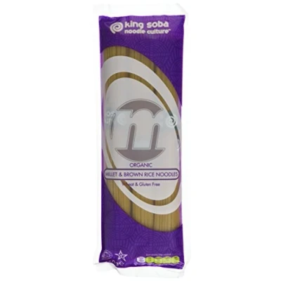 Image of King Soba 6 Pack Organic &amp; Gluten Free Millet Brown Rice Noodles 250g 3 Servings Per